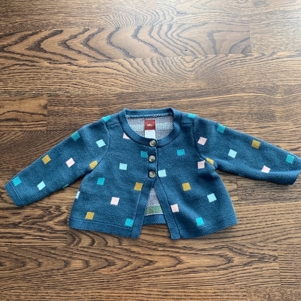 Tea Collection sweater cardigan with buttons.